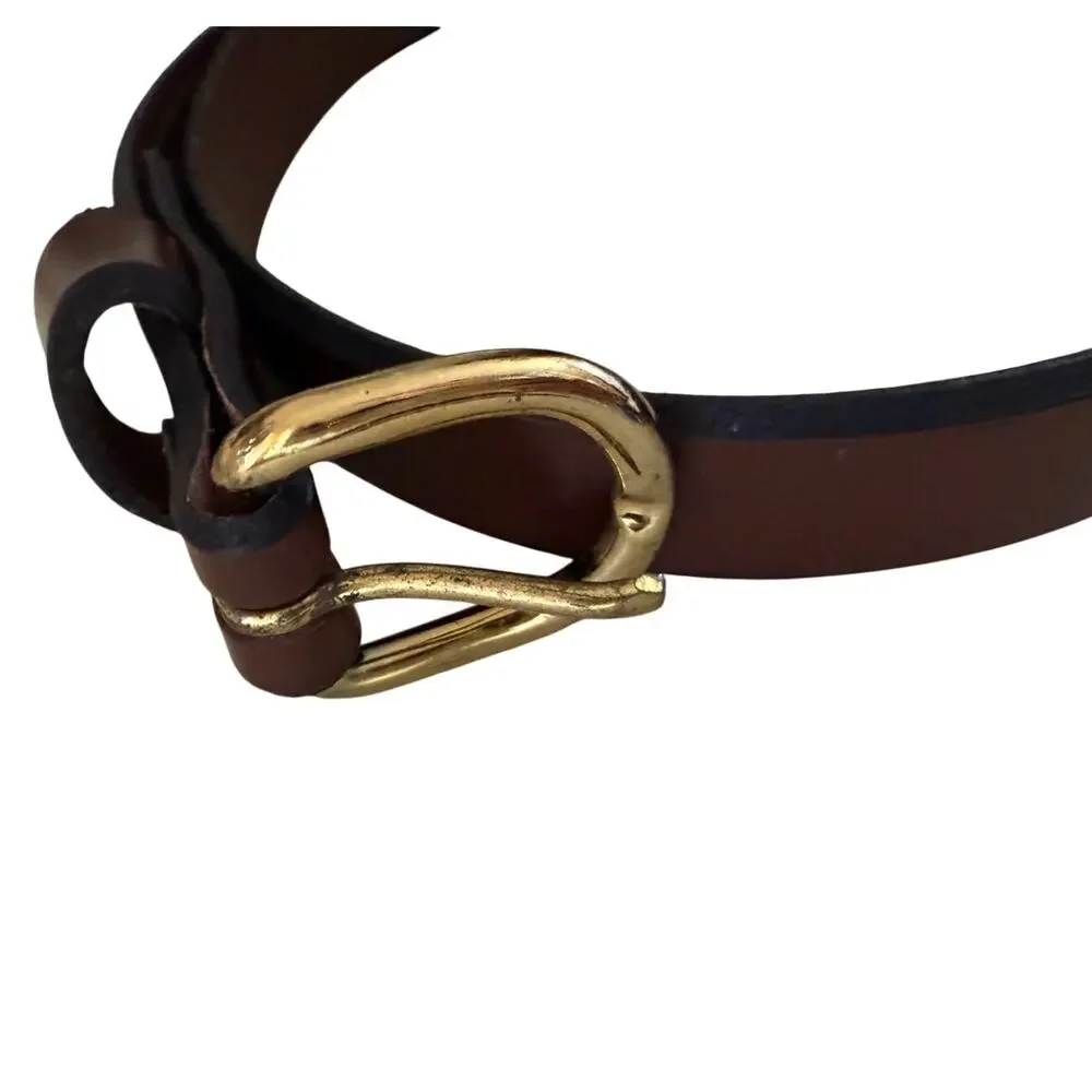 Basic Genuine Leather Dark Brown Belt